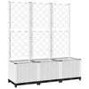 vidaXL Garden Planter White Polypropylene 47.2 x 15.7 x 47.8 in Planters - 2 of 4