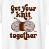 Women's - Instant Message - Get Your Knit Together Short Sleeve Graphic T-Shirt - 2 of 4