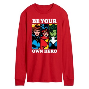 Men's - Marvel - Be Your Own Hero Long Sleeve Graphic T-Shirt - 1 of 3