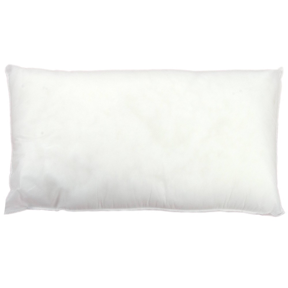 Photos - Pillow 15"x27" Oversized Solid Poly Filled Lumbar Throw  White - Rizzy Home