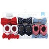 Hudson Baby Infant Girl Headband and Socks Giftset, Red Chambray, One Size - 2 of 4