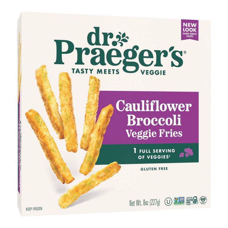 Dr. Praeger&#39;s Frozen Gluten Free Vegan Cauliflower Broccoli Veggie Fries - 8oz, 1 of 5