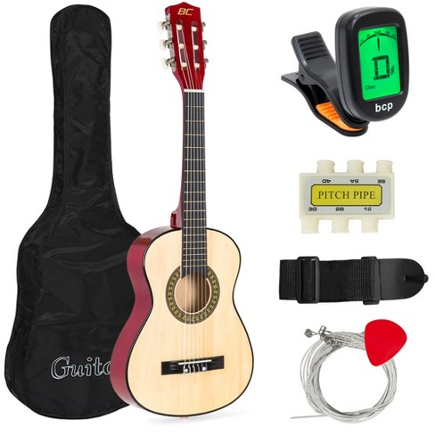 Strap SVI 3/4 Size Natural Classical Guitar Pack For Kids Beginners Inc Bag Suit 9 To 12 Years New Picks Pitch Pipes