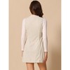 INSPIRE CHIC Women's Corduroy Button Down Scoop Neck Pockets Casual Pinafore Overall Dress - 3 of 4