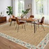 Modern Machine Washable Rug Bordered Design Non-Slip Low Pile Rubber Backing - 2 of 4