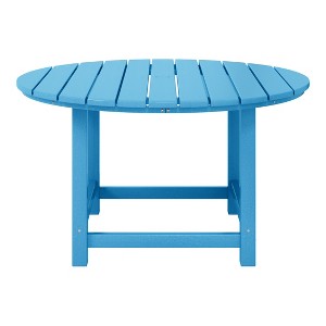 WestinTrends Malibu Kids Outdoor Patio Furniture HDPE 38" Wide Round Dining Table - 1 of 4