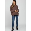 Pinkblush Brown Exposed Seam Side Slit Maternity Sweater - 4 of 4