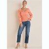 VENUS Womens Smocked Ruffle Hem Top - 3 of 4