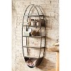 Oval Wall Shelf 60.75"H, Metal and Wood, Gunmetal Industrial 5-Shelf Wall Storage By Kalalou - 3 of 3
