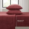NicBex 3 PCS/4 PCS Micro Plush Sheet Set with 1 Flat Sheet,1 Fitted Sheet and 1/2 Pillowcase,Soft Bed Sheets Machine Washable - 2 of 4