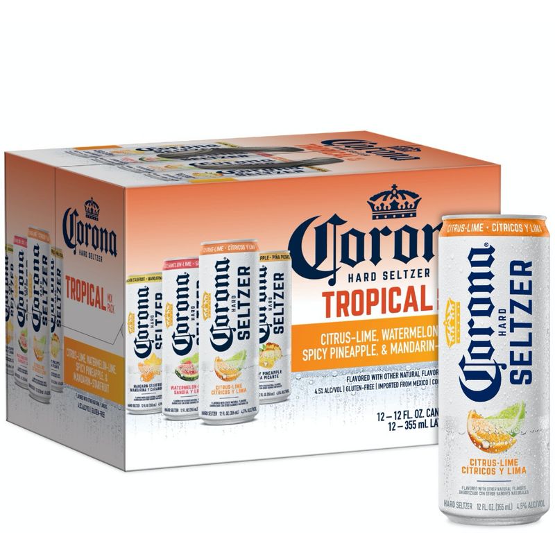 Corona Hard Seltzer Gluten Free Variety Pack - 12pk/12 fl oz Cans, 1 of 11
