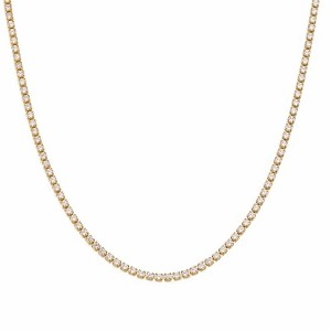 Hollywood Sensation 18k Gold Plated Tennis Necklace with AAAAA Cubic Zirconia - 1 of 4