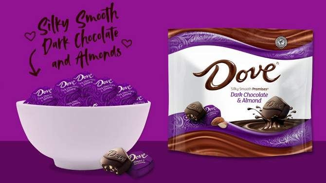 Dove Promises Dark Chocolate Almond Candy - 7.61oz, 2 of 11, play video