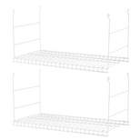 Rubbermaid Universal 24 Inch Long Durable Steel Custom Wire Hanging Added Storage Shelf Accessory, White