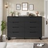 Garvee 8 Dresser for Bedroom, 55" Wide Dresser, Freestanding Horizontal Drawer with Storage, Wooden Closet Chest Storage for Bedroom - 3 of 4
