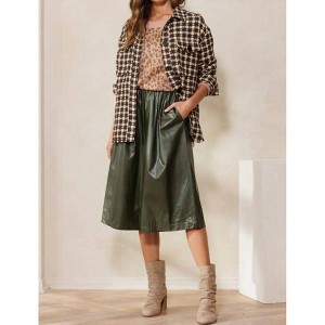 Women's Curvy Front Button Down Tweed Oversized Jacket - Oddi - 1 of 4