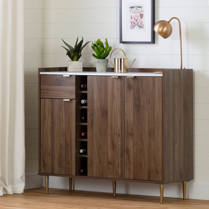 Hype 3-Door Buffet Server with Storage Walnut - South Shore, 3 of 16
