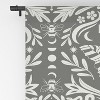 Emanuela Carratoni Ultimate Gray Damask 64" x 50" Single Panel Room Darkening Window Curtain - Deny Designs - 4 of 4