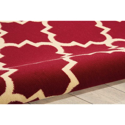 Tufted Handmade 5' x 7' Rectangular Red Spot Resistant Rug
