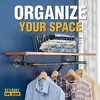 Pipe Decor 36 in. Wall Mounted Clothing Rack with Wood Shelf, Sunset Cedar - 2 of 4