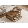 Coffee Table with Rattan Drawer & Shelf - 3 of 4