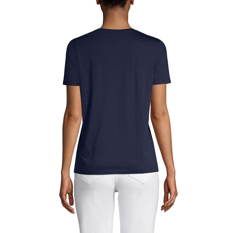 Lands' End Women's Tall Relaxed Supima Cotton Short Sleeve Crewneck T-Shirt, 2 of 6