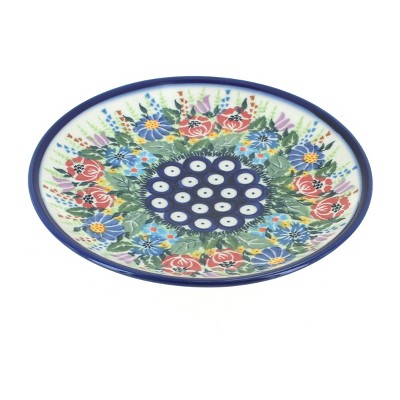 Blue Rose Polish Pottery Summer Daze Dessert Plate