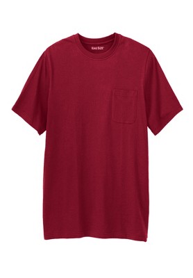 KingSize Shrink-Less Lightweight Longer-Length Crewneck Pocket T-Shirt