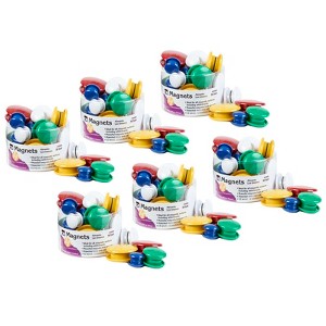 Charles Leonard Assorted Round Magnets, 30 Per Pack, 6 Packs - 1 of 2