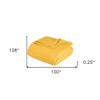 HomeRoots California King Gold Cotton Basketweave Geometric Blanket - 3 of 4