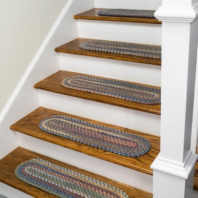 Colonial Mills New England Braid Stair Treads - Dusk Blue 8"x28" (SET 4)