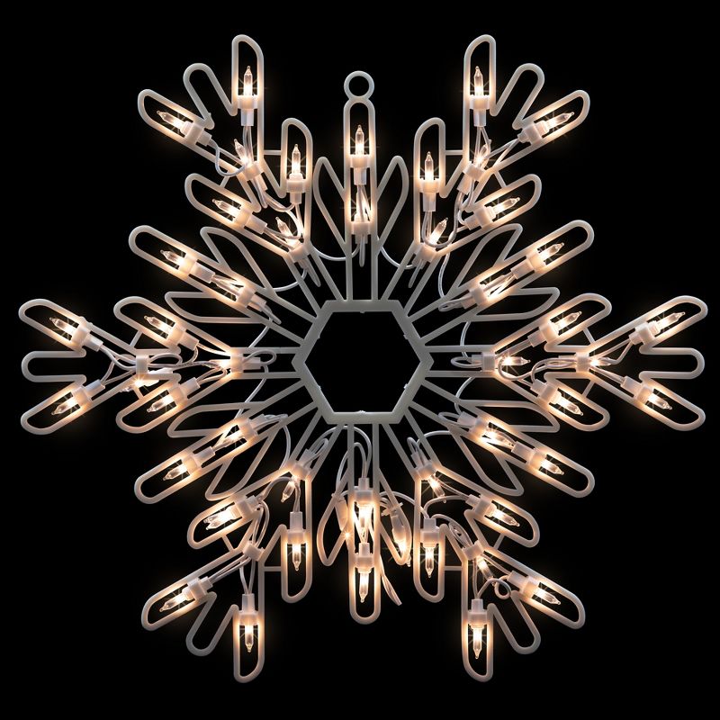 Northlight 15.25" Lighted Snowflake Christmas Window Silhouette Decoration, 1 of 6