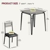 Dining Table Set with Chairs, Compact Square Table and Chairs for Kitchen, Apartment, Office, Easy Assembly - 2 of 4
