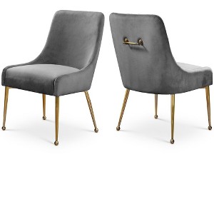 Meridian Furniture,Owen Velvet Dining Chair, Set of 2 - 1 of 4