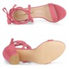 Allegra K Women's Back to College Open Toe Lace Up Chunky High Heels Strappy Sandals - 4 of 4