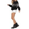 Women's Rhinestone Fringe Pullover Top - Blue B - 2 of 4