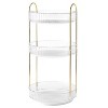 NewHome"3-Tier Rotating Makeup Organizer - 360° Spinning Cosmetic Storage for Perfume, Lipstick & Lotion"Green White - 2 of 4