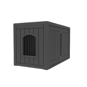 MooxvMoo 3-in-1 Cat Litter Box Enclosure, Cat House and Storage Cabinet,  Removable Divider, Easy Clean Open Door, Space-Saving Design : Target