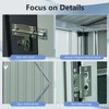 Storage Shed, Metal Outdoor Storage Shed, 5x3FT Lockable Metal Garden Shed Hinged Door Padlock Anti-Corrosion Storage House for Bike Trash Can Patio - 4 of 4