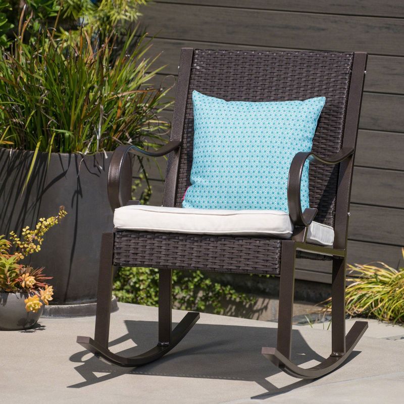 Harmony Wicker Patio Rocking Chair - Christopher Knight Home, 3 of 8