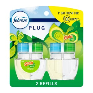 Febreze Odor-Fighting Fade Defy Plug Air Freshener Refill - Gain Original Scent - 1 of 4