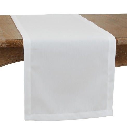 Plain white table clearance runner