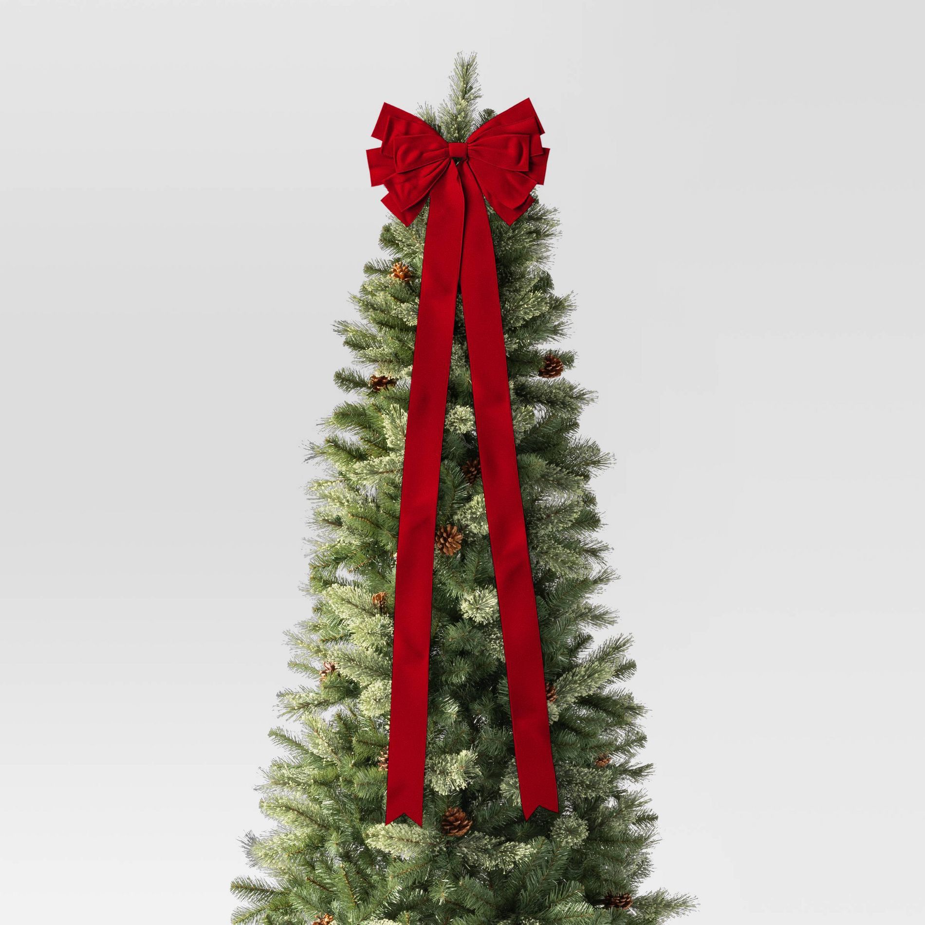 Christmas Velvet Bow Tree Topper - Wondershop™