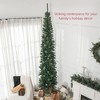 Aghana Digitals 9.5ft Slim Pencil Christmas Tree with 1132 Realistic Tips, Pine Cones, Flame - 4 of 4