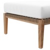 Modway Clearwater Outdoor Ottoman – Solid Teak Wood Patio Footrest with Slatted Top and Weather-Resistant Design - 4 of 4