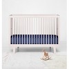 Bacati - Solid Navy Blue 100 percent Cotton Universal Baby US Standard Crib or Toddler Bed Fitted Sheet - 4 of 4