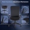 COLAMY Ergonomic Office Desk Chair,High Back Office Chair with Mesh Back and Adjustable Lumbar Support, Grey - 3 of 4