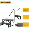 RV Steps with Handrail, Anti-Slip Step Ladder, Portable Pool Stool, 660 Lbs Load Capacity, RV Stair for Mobile Homes - 2 of 4