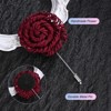 Unique Bargains Flower Lapel Pins Stick Brooch for Men Wedding Graduation 1 Pc - 2 of 4
