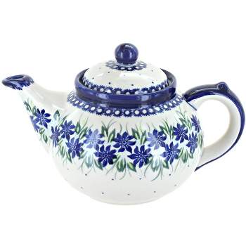 Blue Rose Polish Pottery 18 Vena Teapot